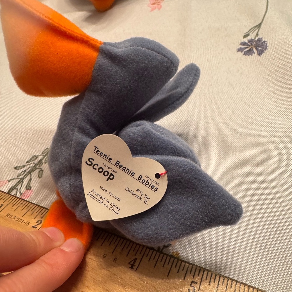 BEANIE BABY 💫 RARE 💫 TY Plush Pelican Toy Set of TWO stuffed animal SCOOP NEW - Picture 2 of 9